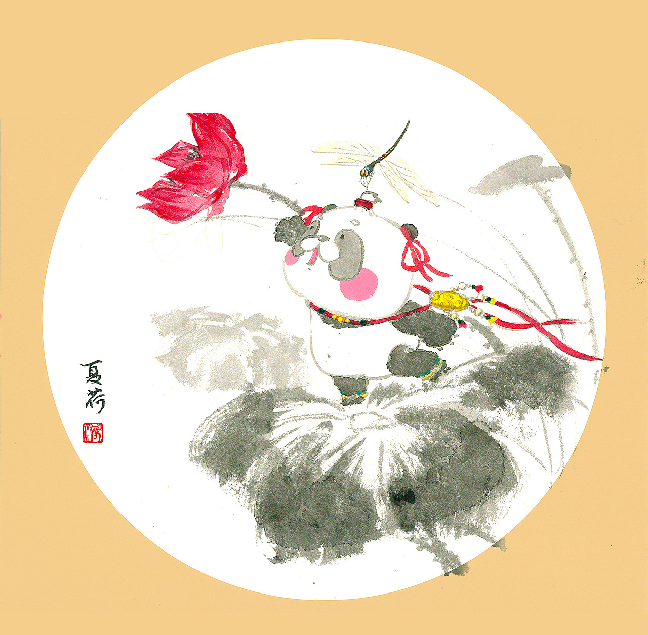 2018毕设|熊猫系列国画设计作品