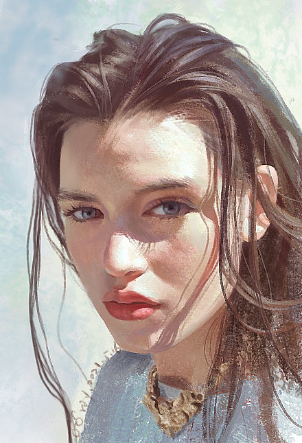 厚涂人物|插画|创作习作|雨石小姐 - 原创作品 - 站酷 (zcool)