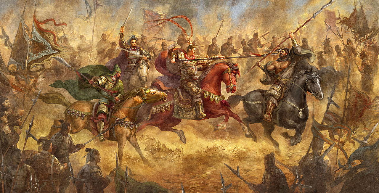 三英战吕布-全图|插画|游戏原画|宋佳儒 - 原创作品 - 站酷 (zcool)