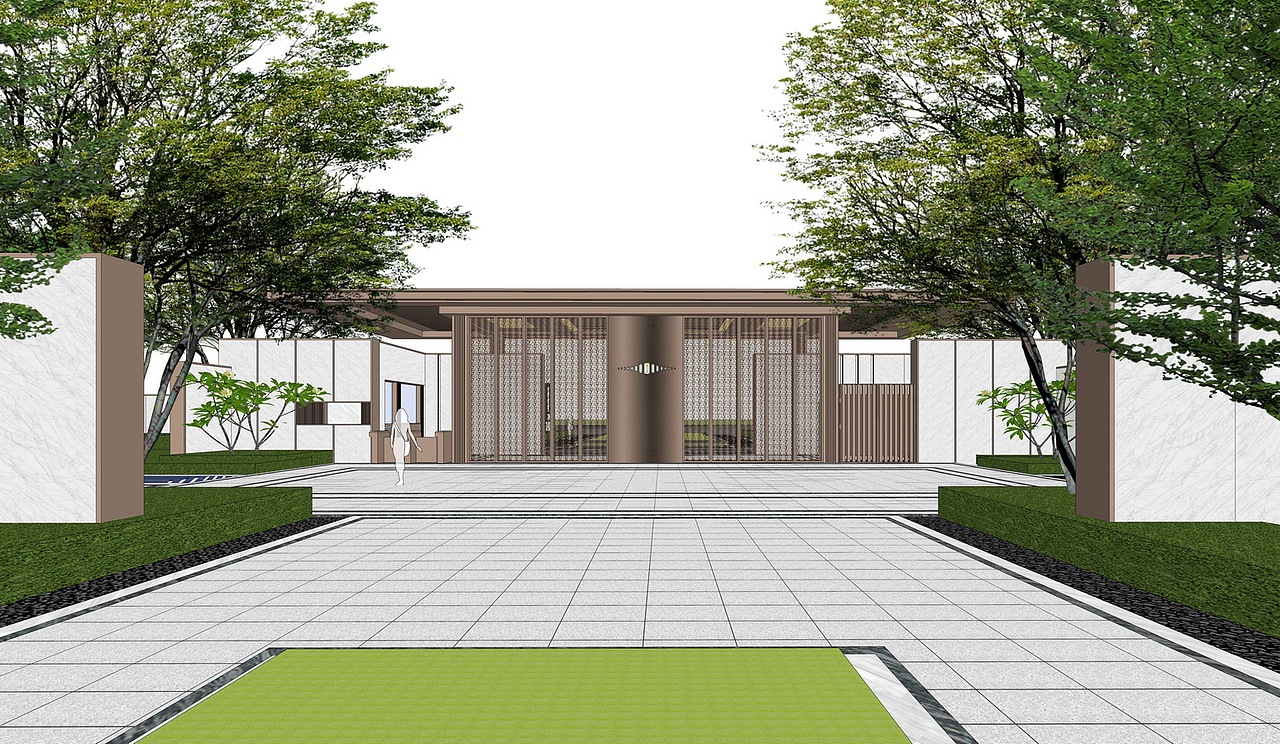 信业阳光城檀悦大区景观SU模型下载（图ZMjczMzU2MzQ4） - 景观设计 - 站酷设计师素模网原创素材 - 站酷ZCOOL