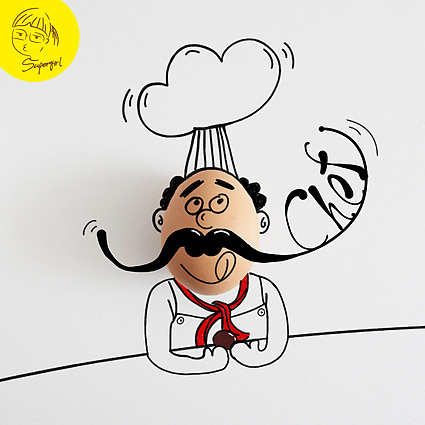 supergirl要画画之原创鸡蛋人物系列