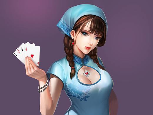 棋牌美女