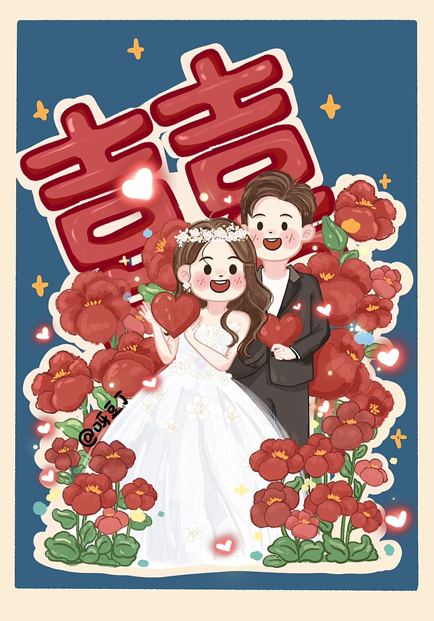 手绘婚纱插画（图ZMzQyMDkxOTk2） - 创作习作 - 站酷设计师呀豆丁原创素材 - 站酷ZCOOL