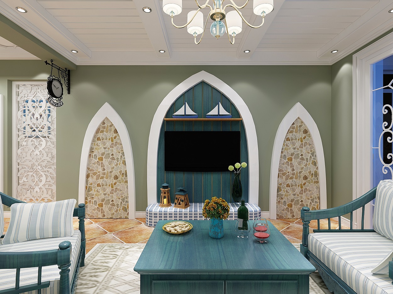 惊艳！36款地中海风格餐厅-的精选图集-房天下室内设计师网