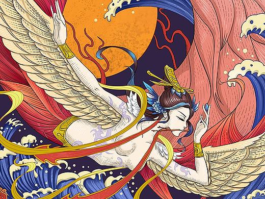 山海经x珀莱雅618活动(精卫填海，鲛人泣珠，女娲补天)