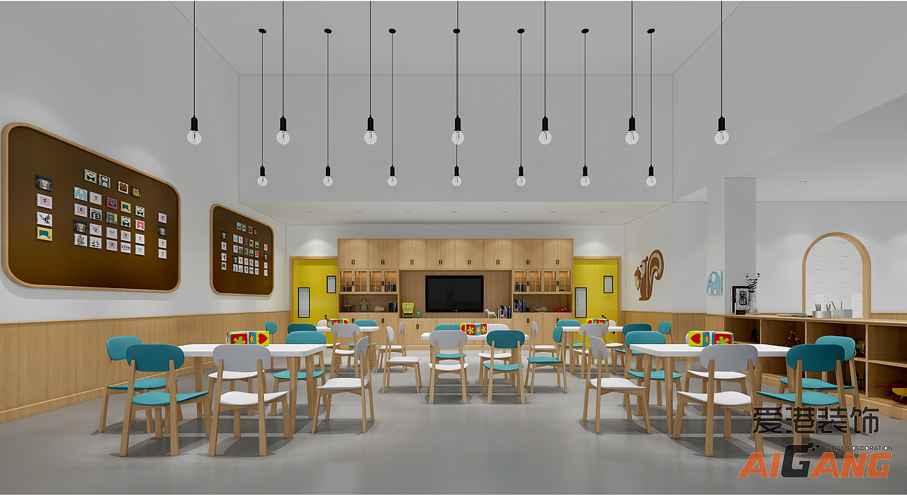 重庆爱港装饰设计工程公司是一家专业从事各种幼儿园、早教中心、教育培训机构、幼托所、学前班等教育方面的装饰设计、装修施工一体的企业,是西南幼儿园装饰设计领导品牌,爱港装饰具有多年教育从业经验的核心设计师团队及经验丰富的施工团队,专业为学前教育机构创造舒适、安全、健康的幼儿教育空间。