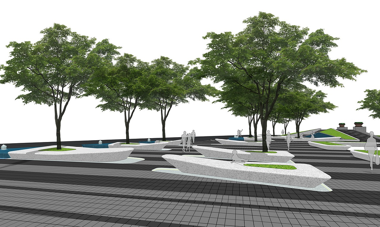 树池设计su模型下载