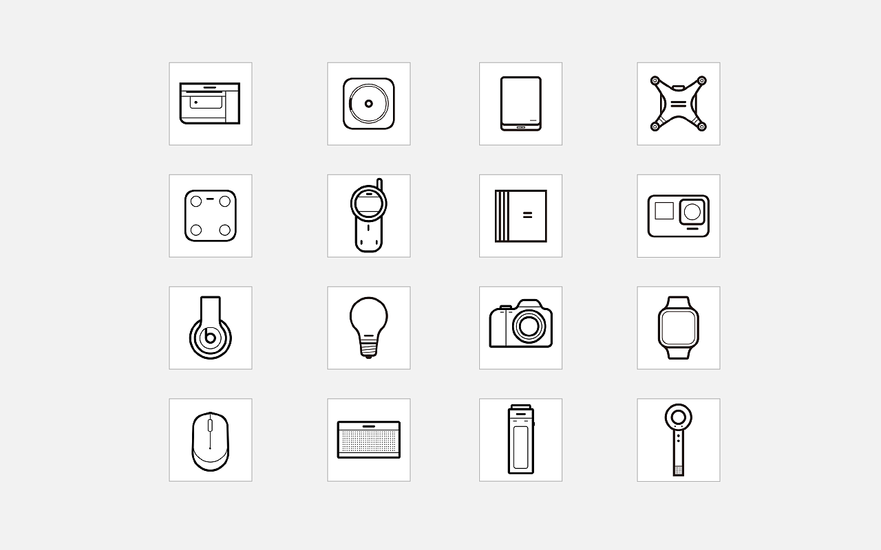 经典品牌电子产品图标 icon 设计