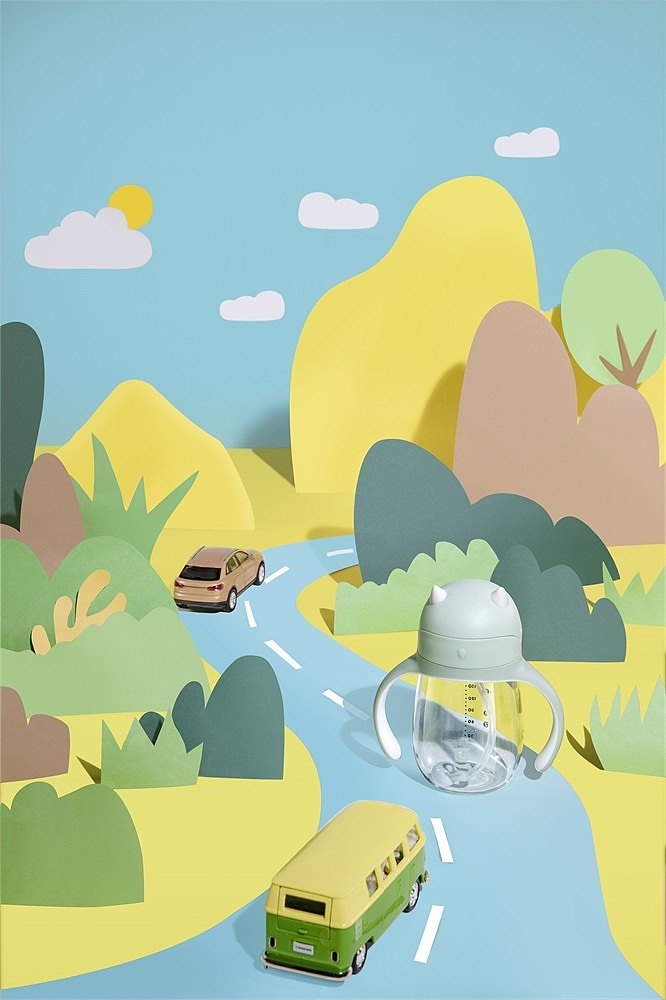 日本品牌GERM格沵儿童学饮杯 创意画面拍摄