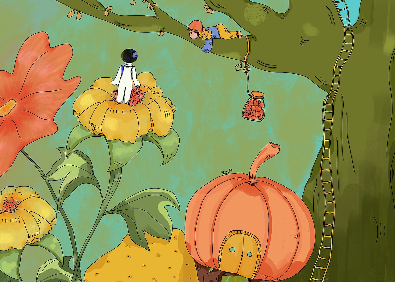 小人物绘本，遇见（图ZMTg2NDQyNzYw） - 绘本 - 站酷设计师四四柒wt原创素材 - 站酷ZCOOL