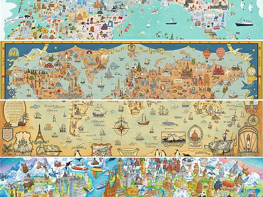 合集 | 这些年画过的手绘旅行图－穿梭世界的旅程拼图
