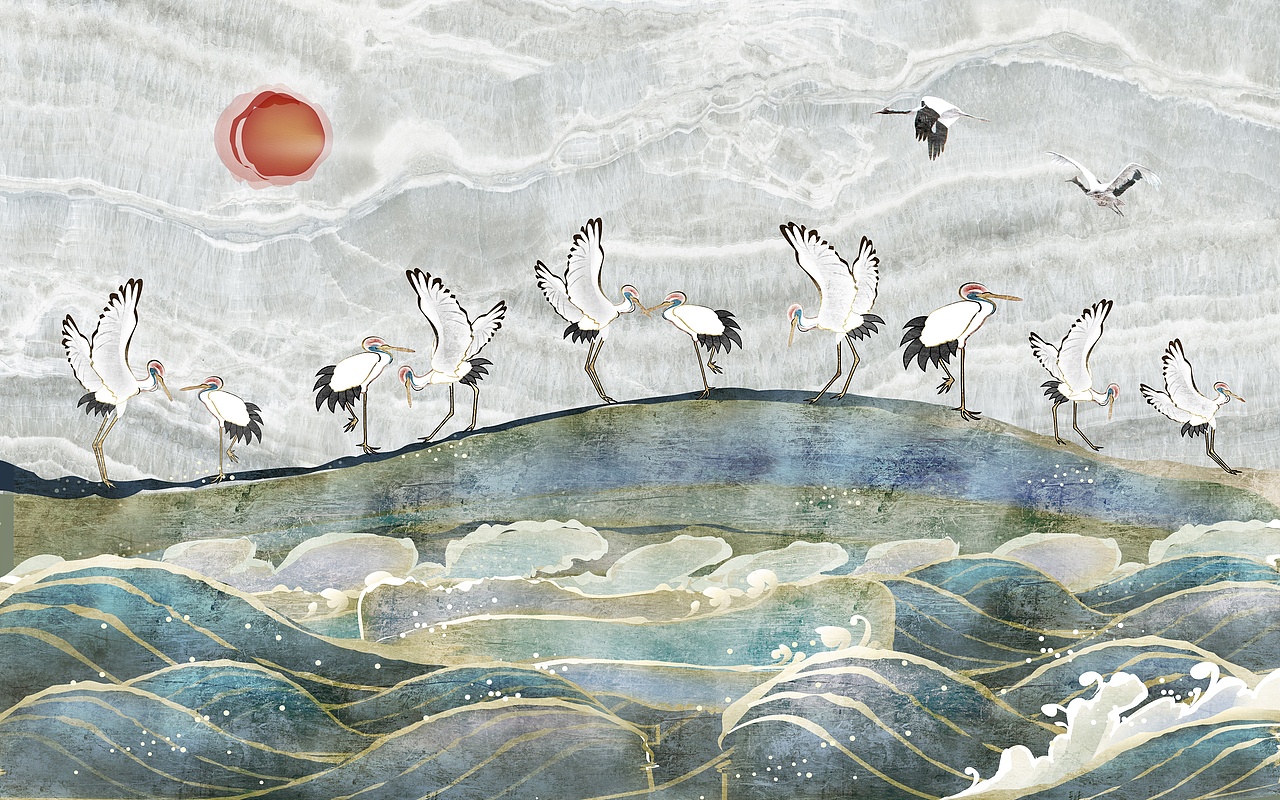 2019山水2（图ZMTY5MDA1OTIw） - 品牌 - 站酷设计师新中式纱画图库原创素材 - 站酷ZCOOL