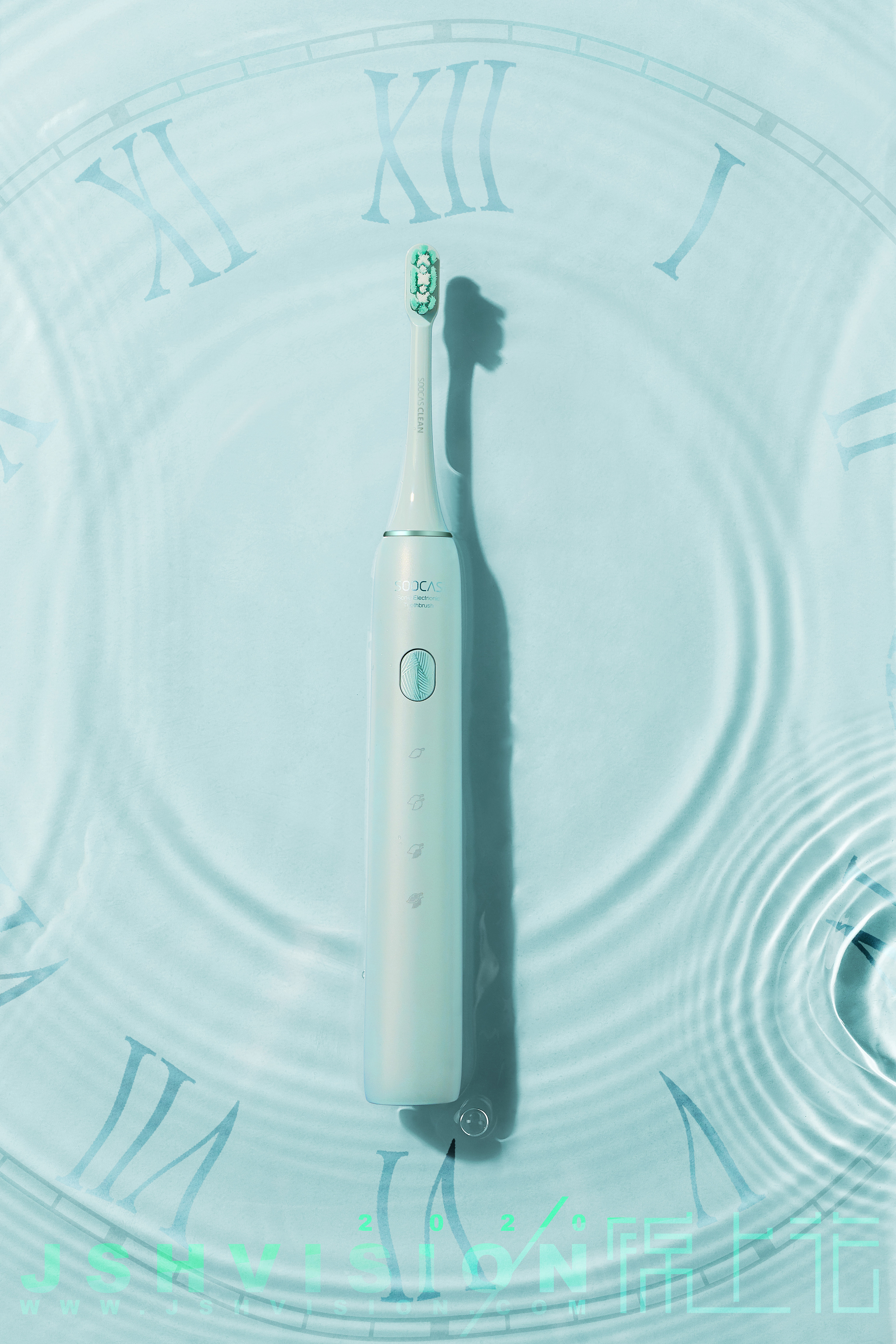 是夏日清凉的感觉 | 素士薄荷绿新品牙刷海报拍摄