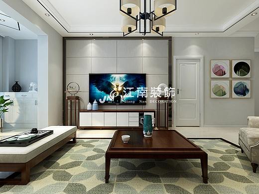 哈尔滨江南装饰公司英伦名邸新中式风格装修效果图