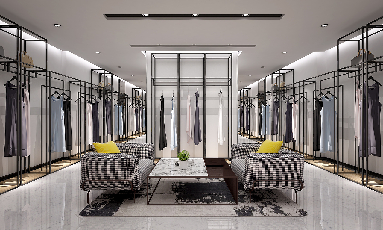 工业风服装店（图ZMjM0NzcyNjcy） - 家装设计 - 站酷设计师蜜蜂莹莹原创素材 - 站酷ZCOOL