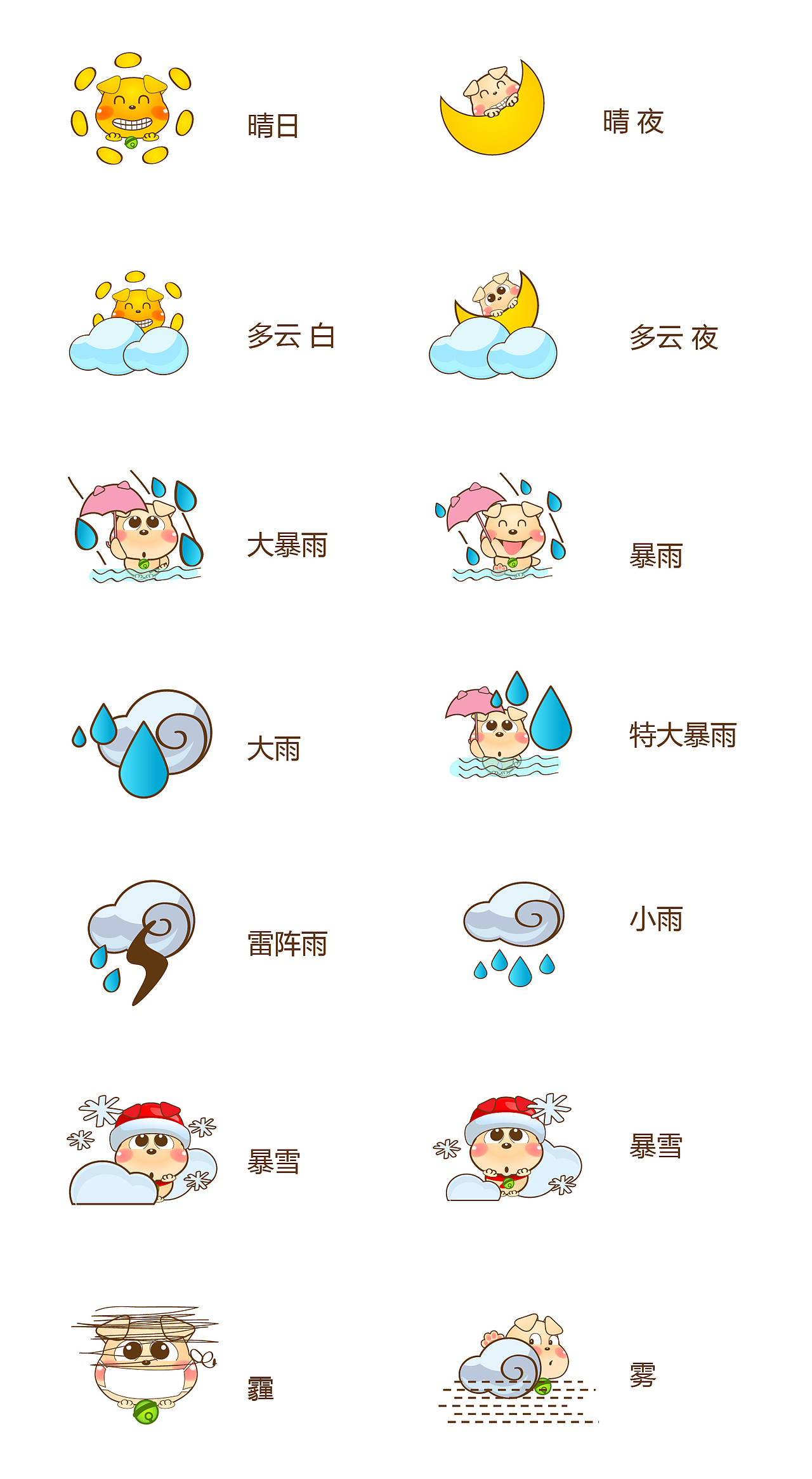 嘟嘟报天气（图ZMjI1OTYxOTI=） - 主题/皮肤 - 站酷设计师刺猬shen原创素材 - 站酷ZCOOL