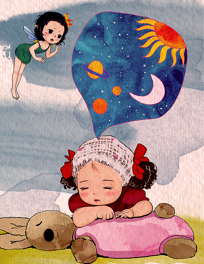 食梦精灵（图ZOTk4NDUxMzY=） - 儿童插画 - 站酷设计师鲸鱼岛原创素材 - 站酷ZCOOL