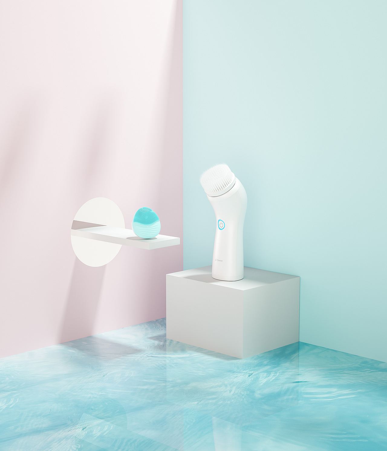 美容仪补水仪产品场景渲染合集