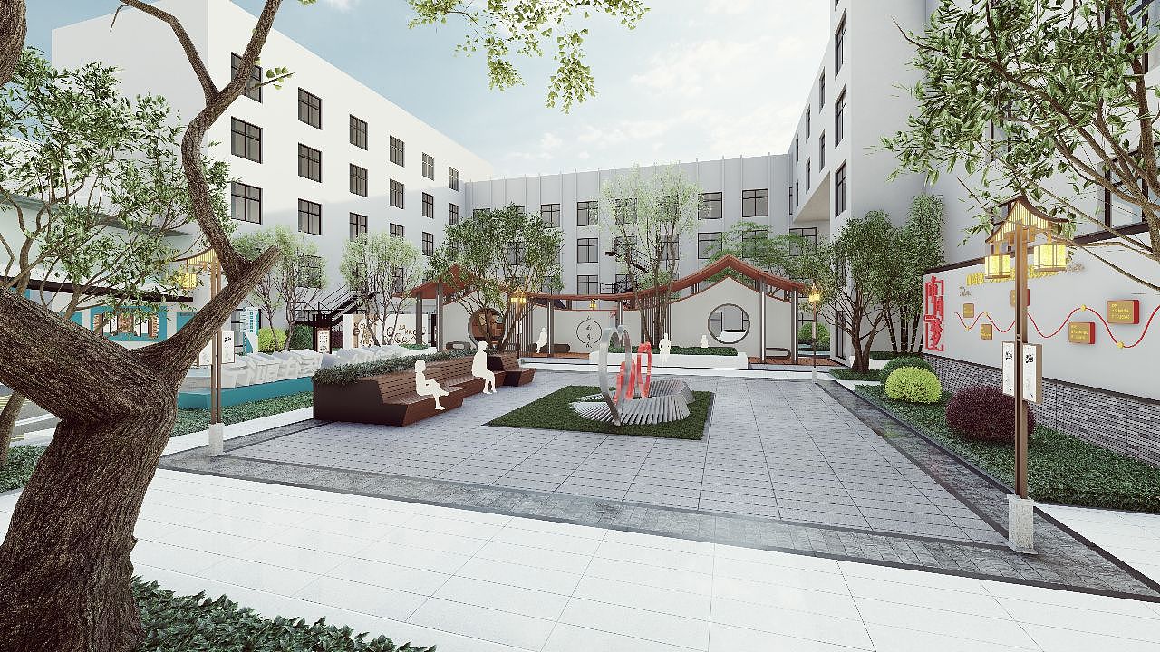 不忘初心，医往前行——医院展示园地景观改造设计！（图ZMzIzMzI4MDEy） - 景观设计 - 站酷设计师诗意景观原创素材 - 站酷ZCOOL