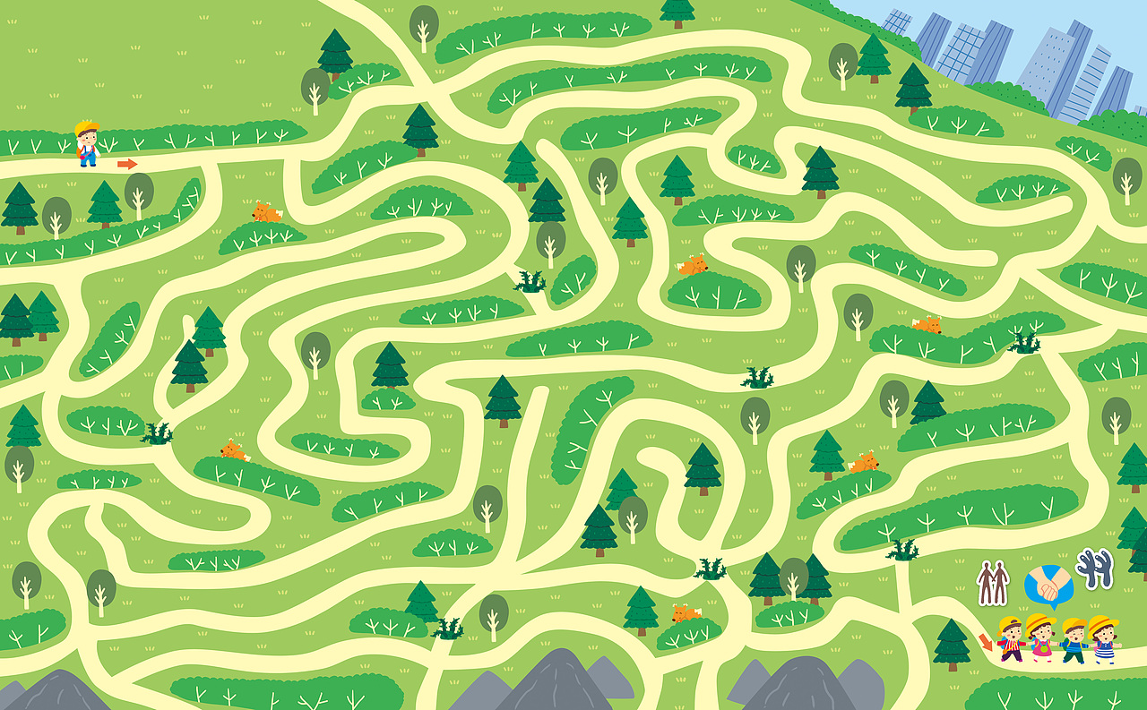 儿童插画~迷宫~!