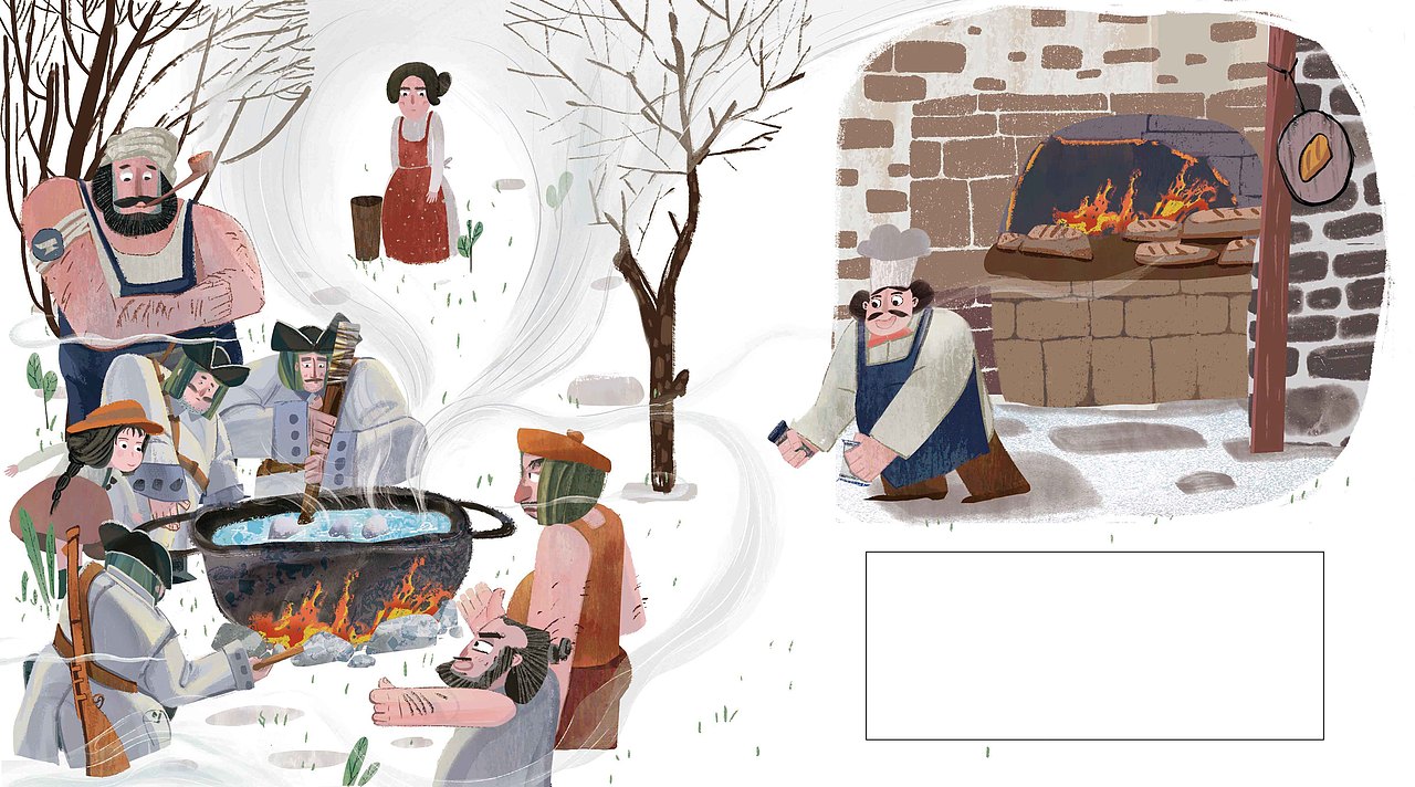 《石头汤》绘本（图ZMjgxOTg4ODU2） - 儿童插画 - 站酷设计师粥酸笼原创素材 - 站酷ZCOOL