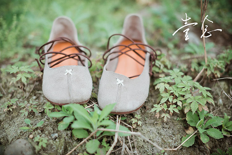 【向日葵记忆】原创真皮手工单鞋 女士文艺牛皮休闲鞋