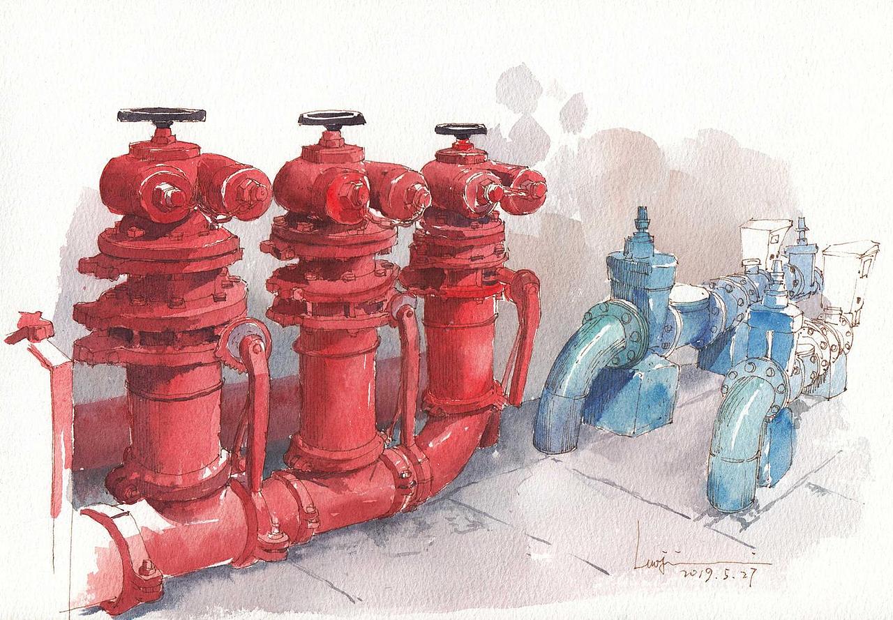 钢笔淡彩写生（图ZMTc3MzMyNTc2） - 绘画 - 站酷设计师喵喵LC原创素材 - 站酷ZCOOL