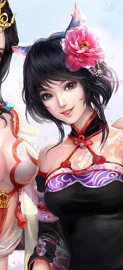 桃花大美女宣传图（图ZMTY5NTE5MDg=） - 商业插画 - 站酷设计师geshimei原创素材 - 站酷ZCOOL