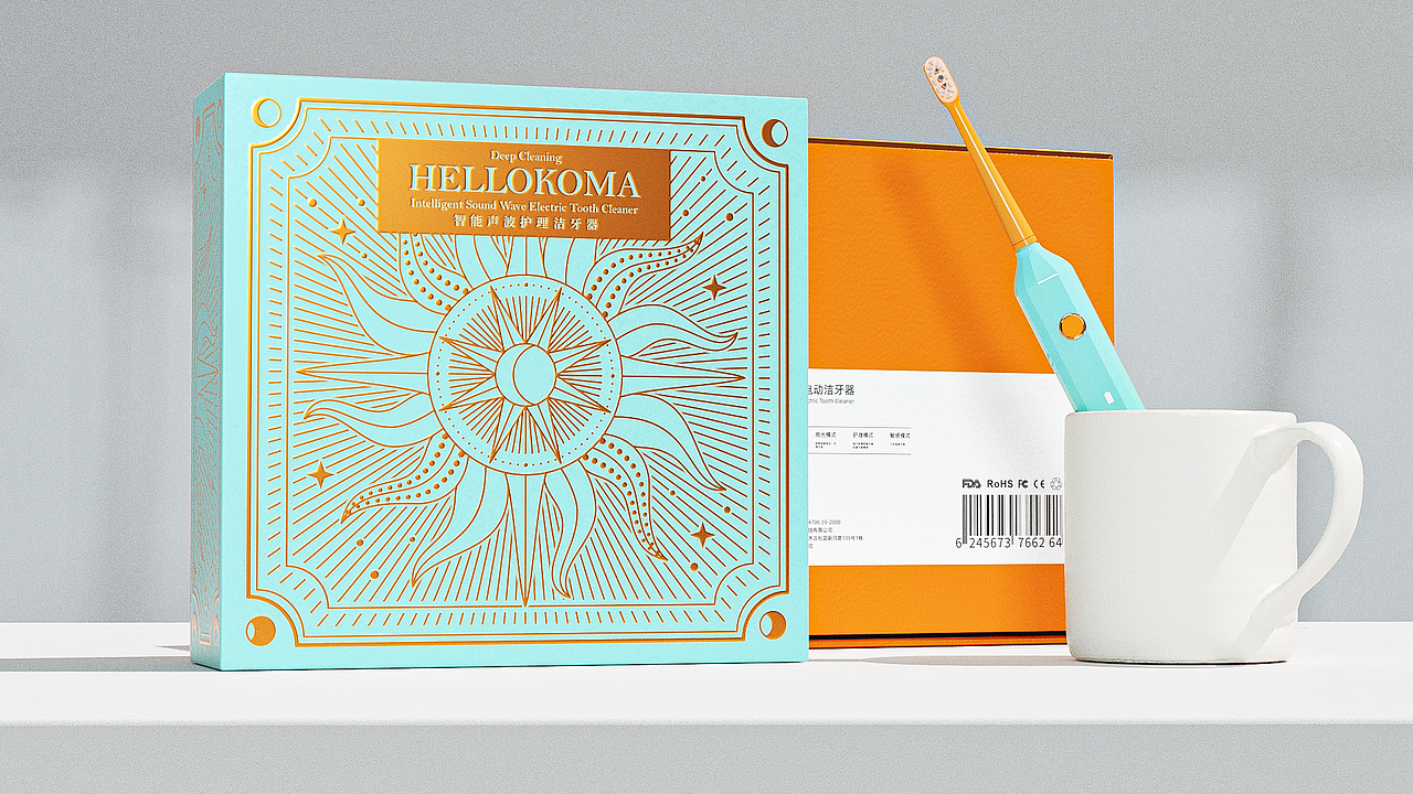 森度品牌 X 萌嗨马 | 智能声波护理洁牙器包装