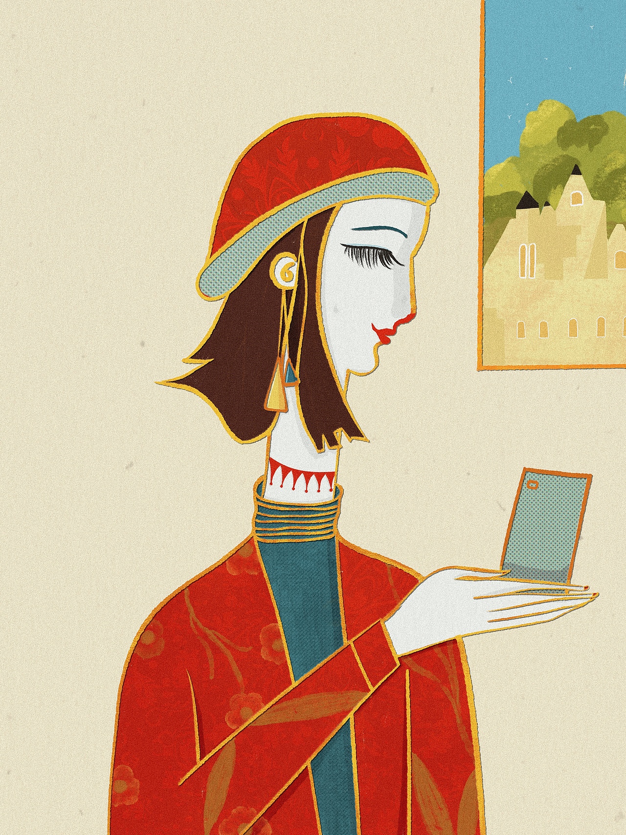 gucci时尚杂志人物插画练习打卡合集