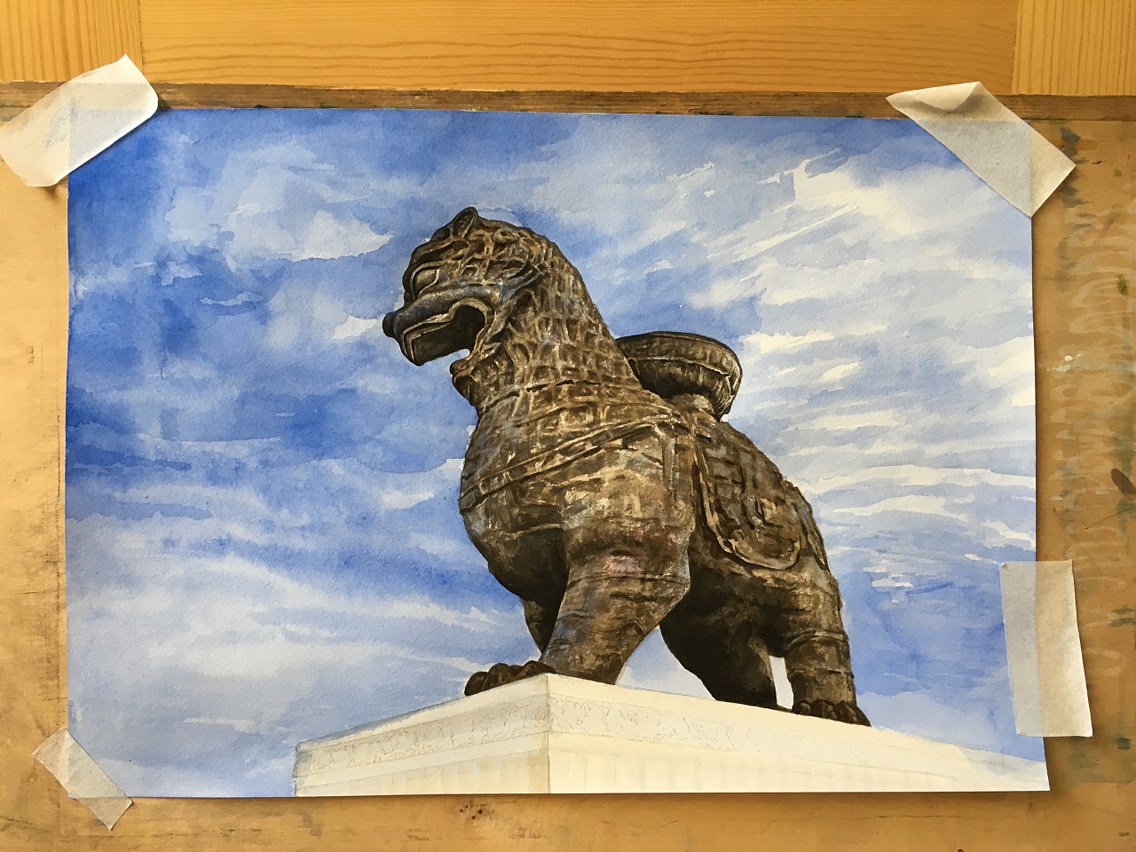 沧州铁狮"镇海吼"|纯艺术|绘画|双双sj - 原创作品 - 站酷 (zcool)