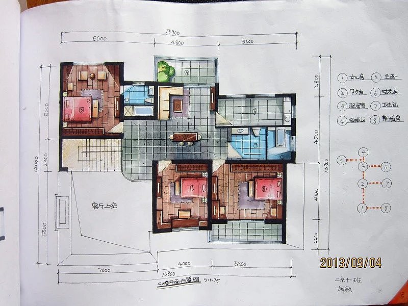 学生时代(室内手绘设计)