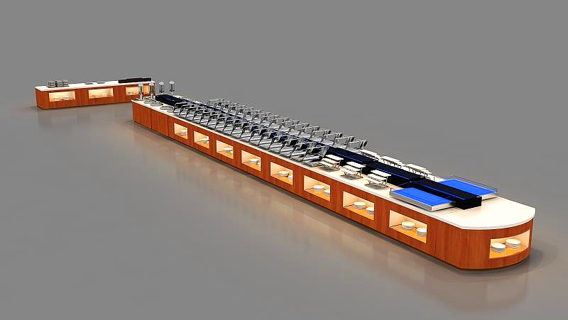 食堂餐厅取餐台定制，组合式移动布菲台 大理石布菲台（图ZMTg0MDA2NDky） - 生活用品 - 站酷设计师自助餐台布菲台原创素材 - 站酷ZCOOL