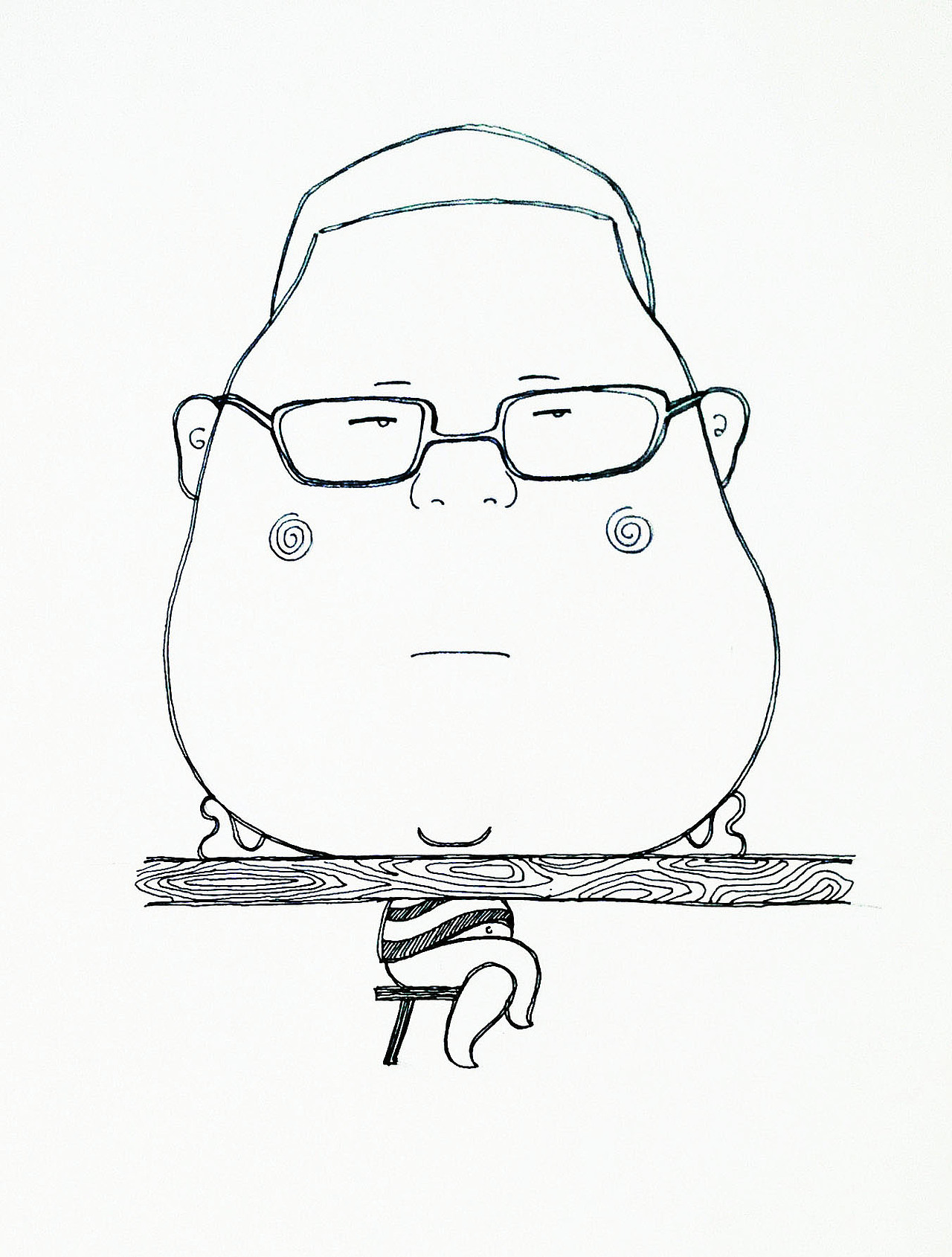 线描人像人设手作小人偶