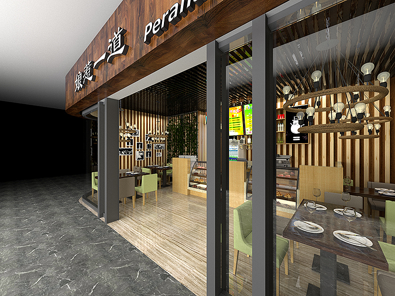 昆明餐厅装修公司/水果沙拉奶茶店铺装修设计效果图