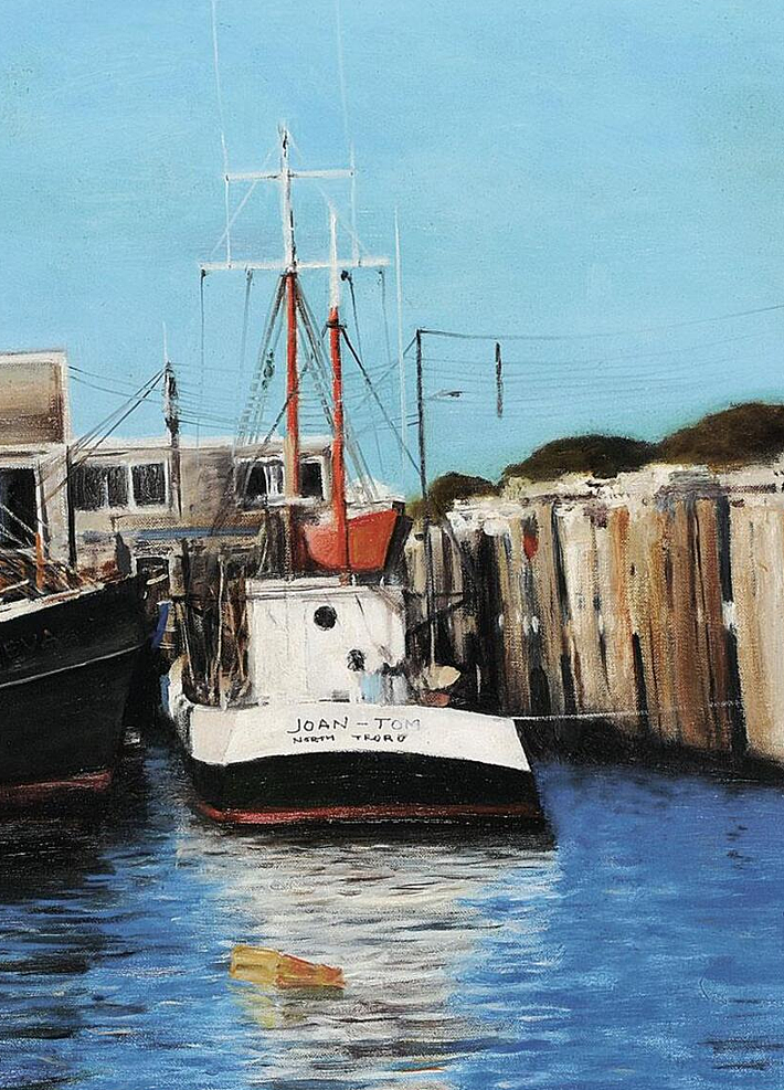 油画作品《海港》