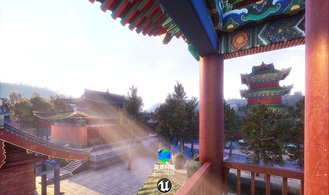 古建虚拟现实 古建vr 虚拟现实 虚幻4制作 ue4（图ZMTMyNTYwNjI0） - 场景 - 站酷设计师蓝景科技元宇宙原创素材 - 站酷ZCOOL