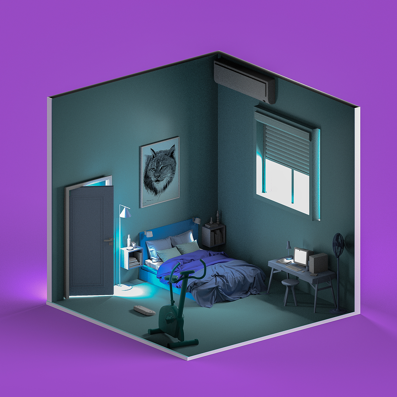 C4D阿诺德渲染练习（图ZMjMwODYwMDI4） - 建筑/空间 - 站酷设计师孟阿孟呀原创素材 - 站酷ZCOOL