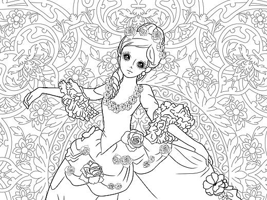 芭蕾  女孩  线描