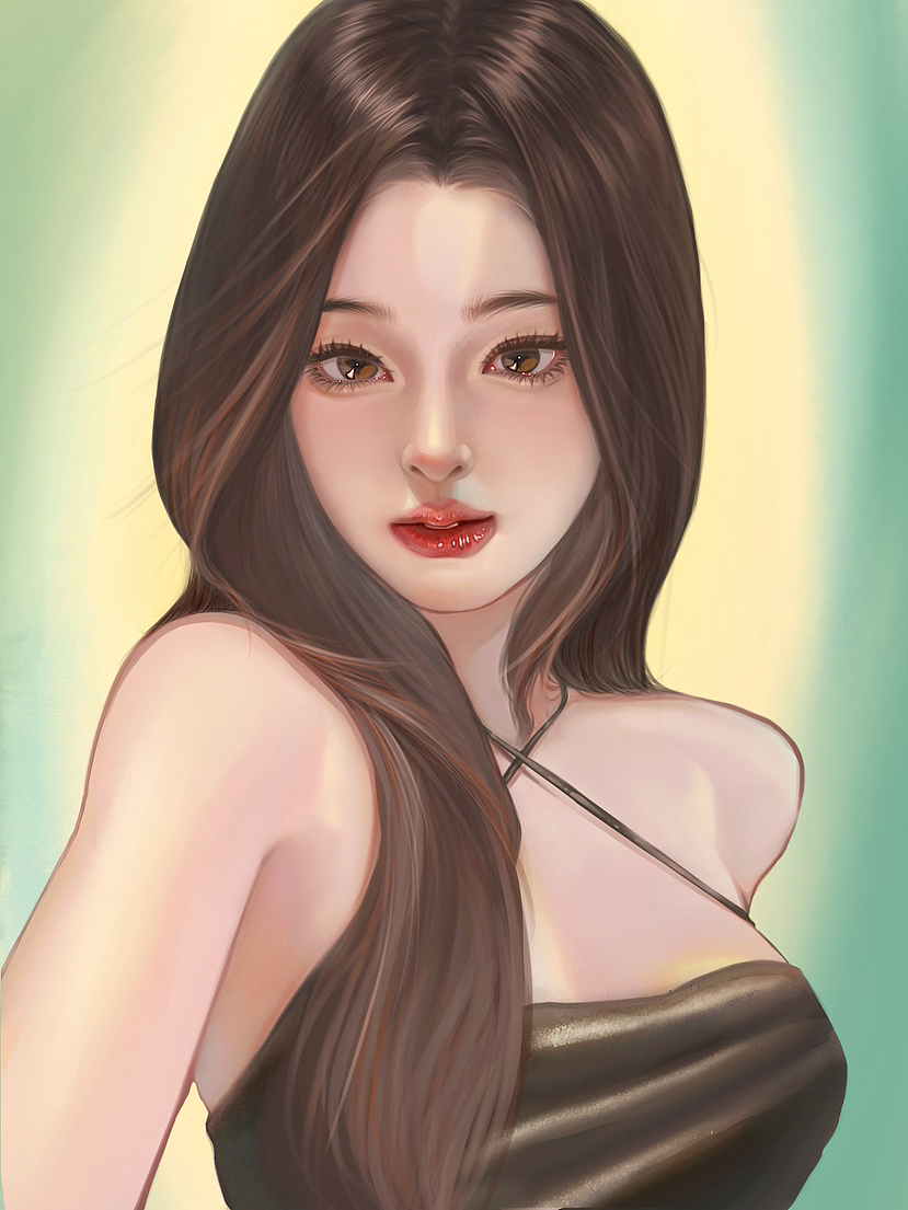 摸鱼半厚涂人物胸像