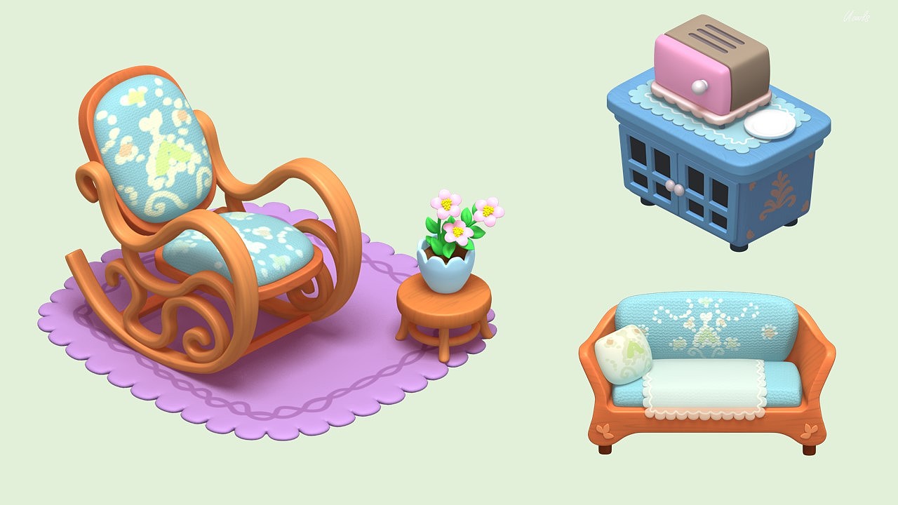 3D装饰物（图ZMjQxMzk4MTc2） - 场景 - 站酷设计师Uowls美术原创素材 - 站酷ZCOOL