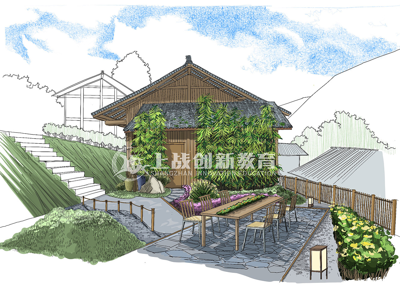 上战手绘-乡建设计手绘项目部分图-