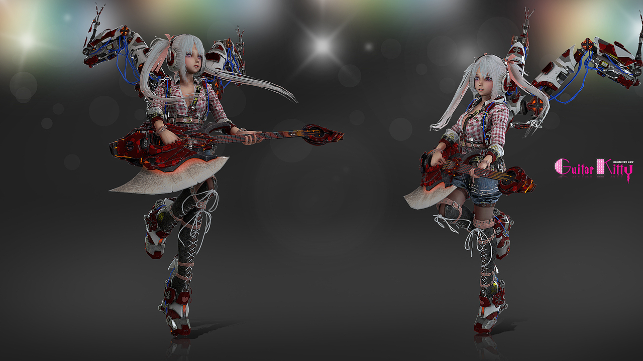 GuitarKitty ①（图ZMjA5NzQ5ODA=） - 人物/生物 - 站酷设计师Adam_陈原创素材 - 站酷ZCOOL