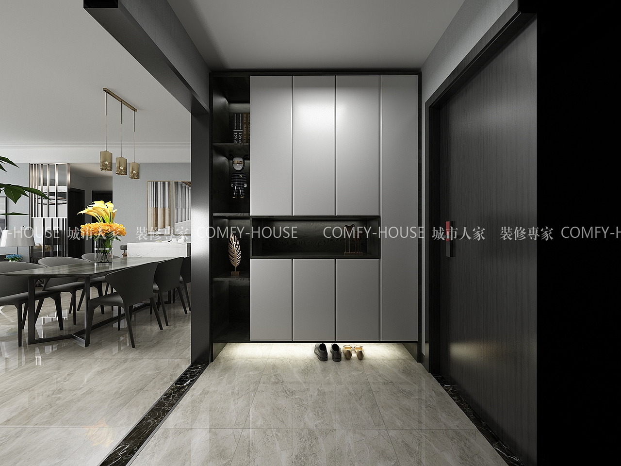 龙泉壹号现代简约风格装修——济南城市人家装饰