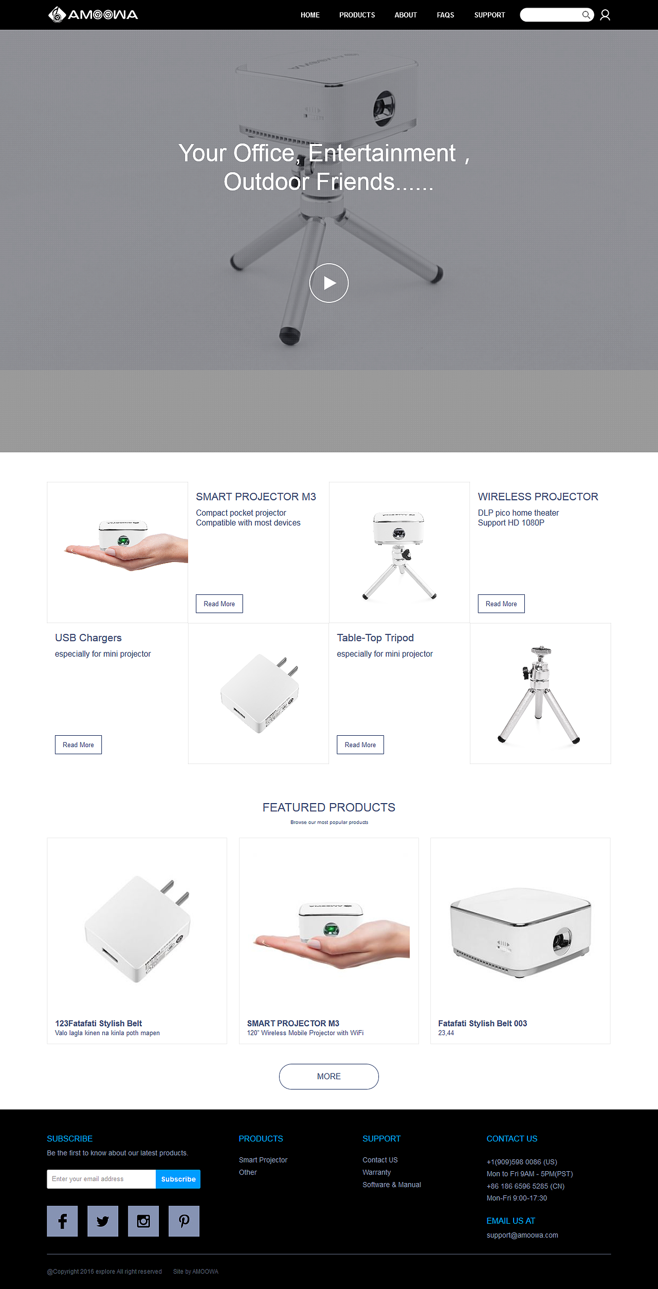 网页设计Amoowa官网