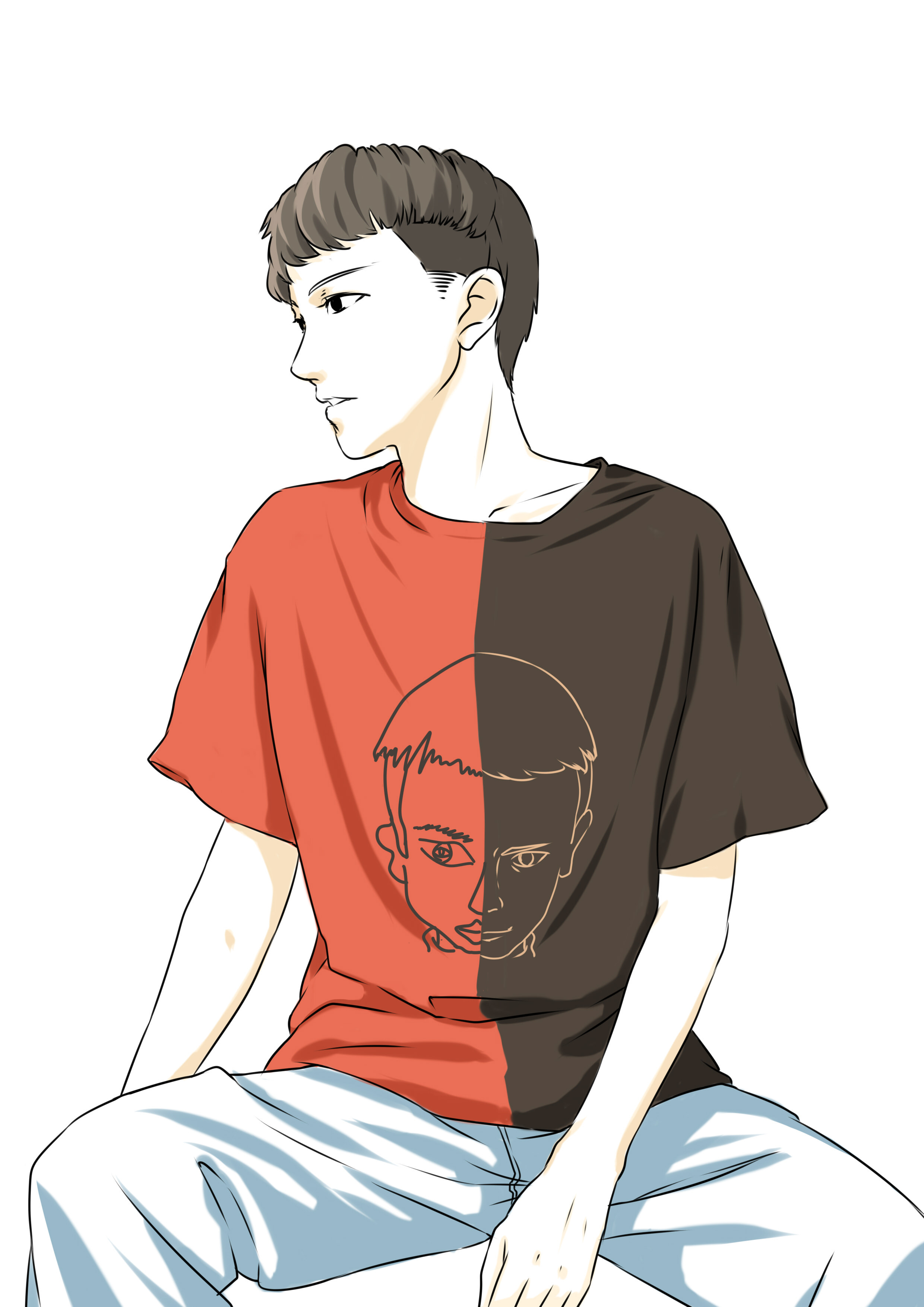 港仔文艺男微信配图|插画|商业插画|啊噗do3ob - 原创作品 - 站酷