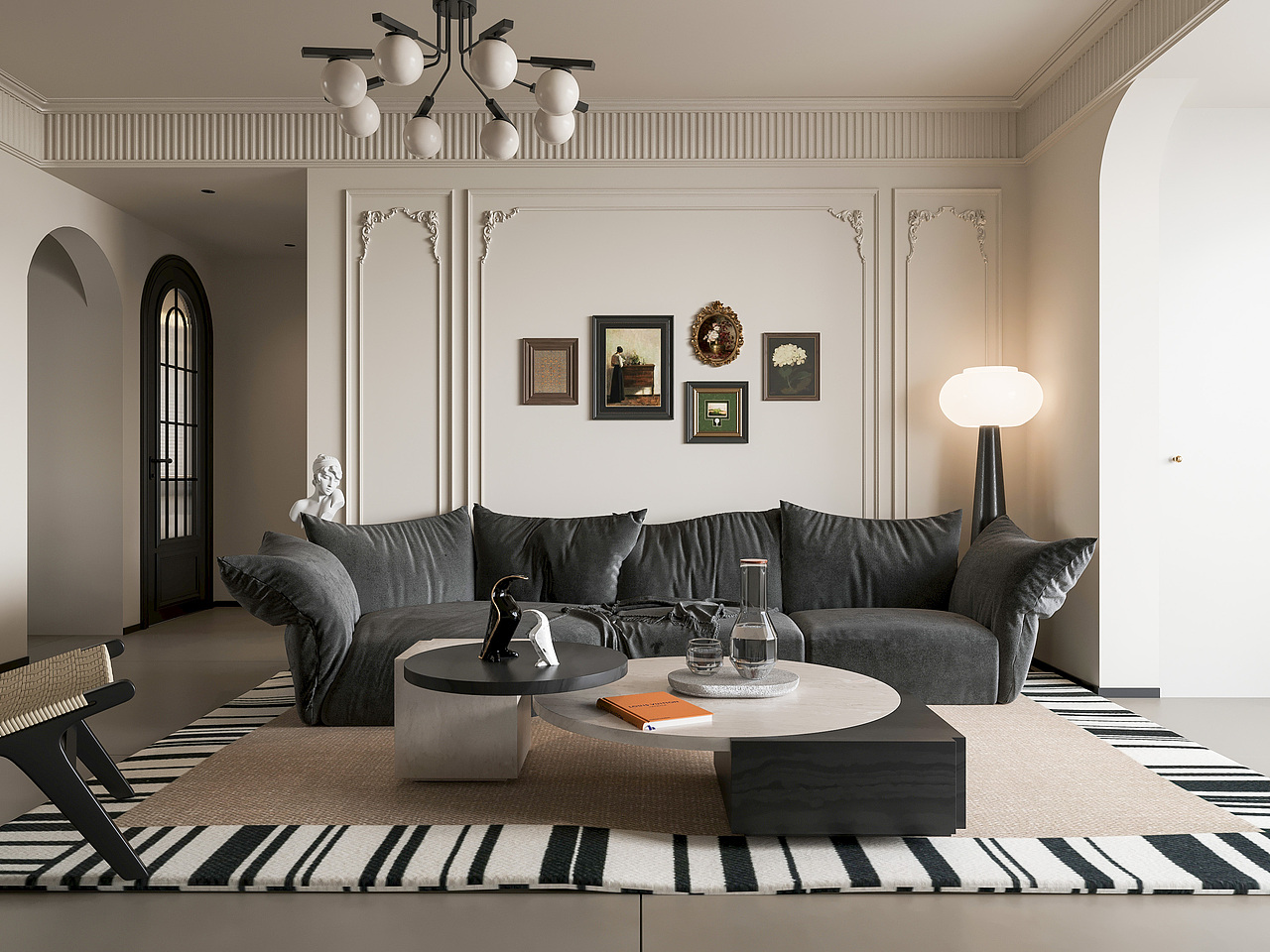 异地设计｜淄博悦府｜法式复古风（图ZMzcxNDIxNzky） - 家装设计 - 站酷设计师栖隐空间设计原创素材 - 站酷ZCOOL