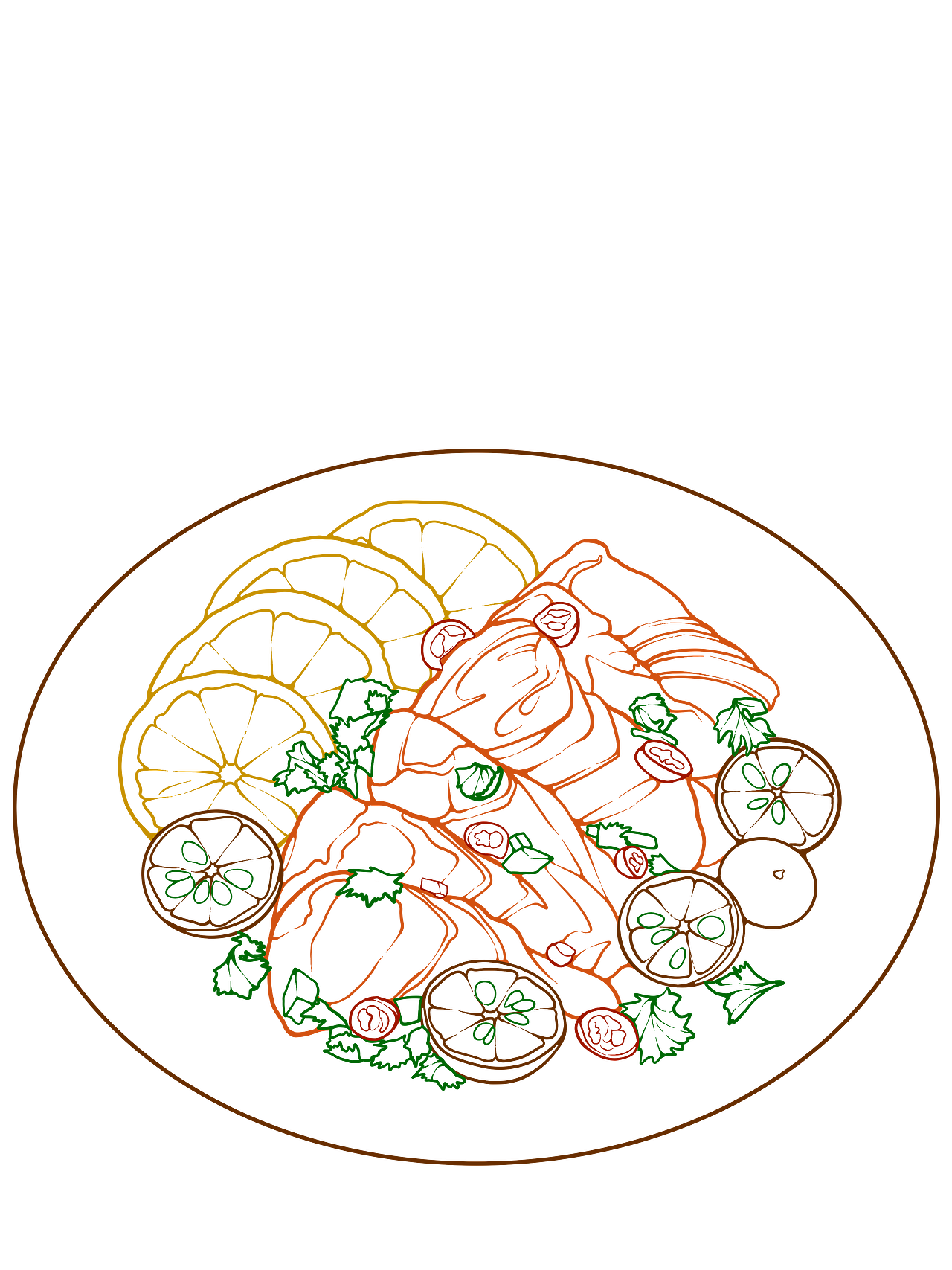 线稿风插画 |三文鱼生腌 |海报菜单贴纸（图ZMzMzNTM5NjY0） - 商业插画 - 站酷设计师青菜萝卜葫芦娃原创素材 - 站酷ZCOOL