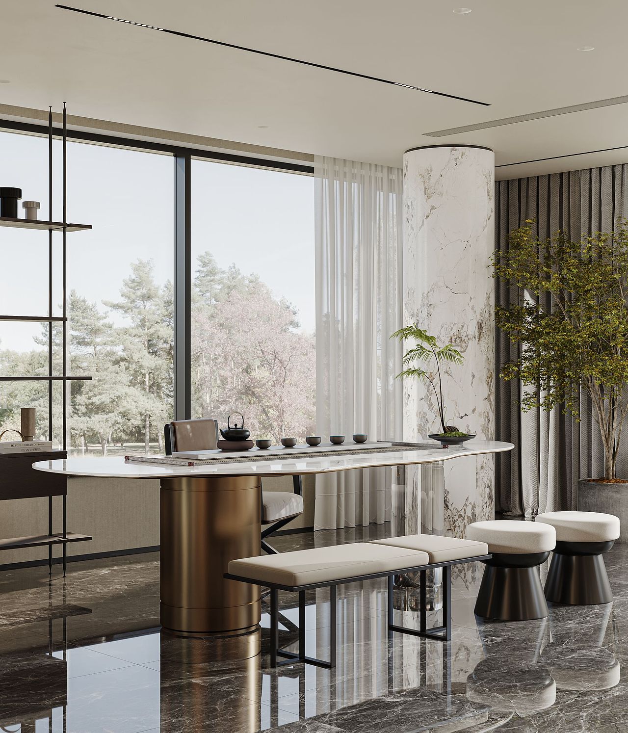 现代轻奢|客餐厅效果图