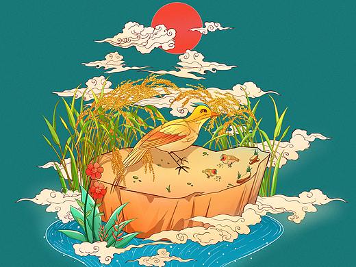 喜鸟与稻